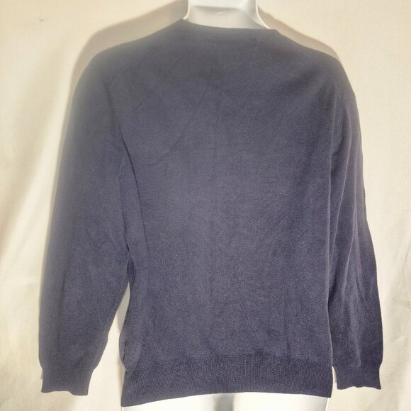Polo by Ralph Lauren V-Neck sweater, 100% Pima Cotton, Dark Blue in size Medium - Picture 8 of 13